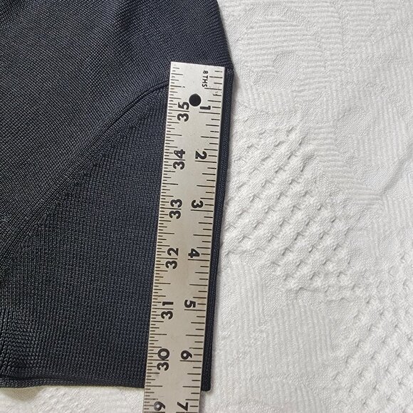 Vintage J. Crew bodycon dress black size medium classic style silky thick - Picture 16 of 16